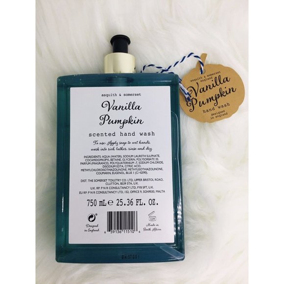 Hand Wash ASQUITH & SOMERSET VANILLA PUMPKIN 25.36 FL OZ NEW - Picture 2 of 4